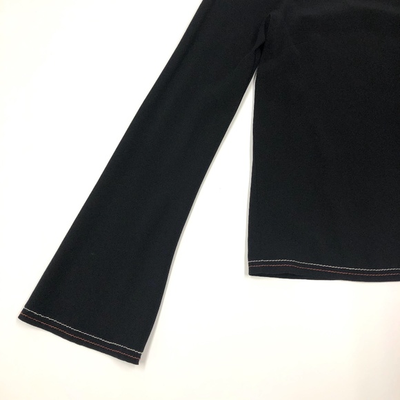 Madewell black silk stitch tie-back top size S - Picture 8 of 13